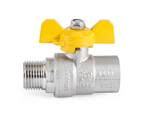 Кран шаровой Profactor для газа 1/2" вн.-нар. бабочка (12/120) фото в интернет-магазине САНТЕХСИТИ