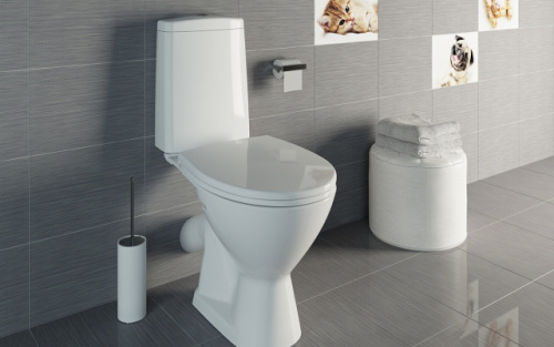 Компакт:JUST JUS031 ,3/6 л., с кр.термопл. косой вып., lifting., белый, Сорт1 (12) фото в интернет-магазине САНТЕХСИТИ
