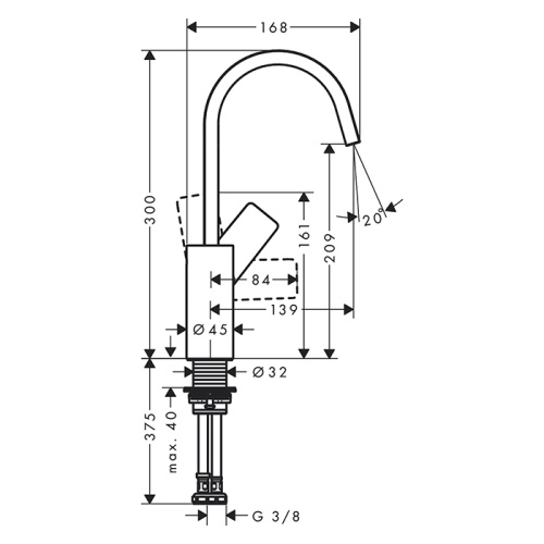 Hansgrohe Vivenis Смеситель для раковины 210, на 1 отв., с поворотным изливом, цвет: белый матовый фото в интернет-магазине САНТЕХСИТИ