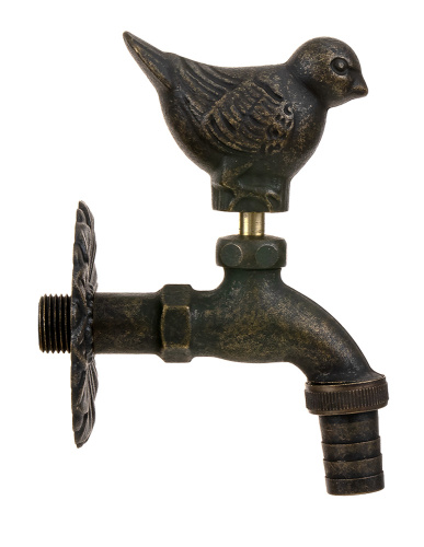 Кран SANTERA декор. с нос. Голубь "бронза" 1/2" фото в интернет-магазине САНТЕХСИТИ