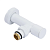 Кран для полотенцесушителя TIM угловой кругл. ручки 1/2"х1/2" ш/ш белый фото в интернет-магазине САНТЕХСИТИ