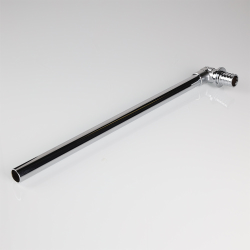 Угловой аксиальный фитинг с хромированной латунной трубкой 20х15 L 300 мм фото в интернет-магазине САНТЕХСИТИ