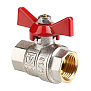 Кран шаровый VALTEC 1/2" вн.-вн. рукоятка бабочка фото в интернет-магазине САНТЕХСИТИ