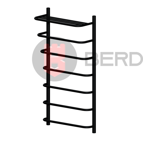 Полотенцесушитель цв. черный мат. F3 50х150 фото в интернет-магазине САНТЕХСИТИ