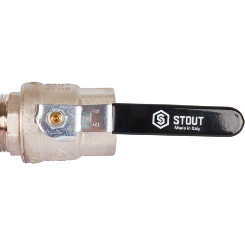 Кран шаровый STOUT 11/4" вн.-нар. стальная рукоятка фото в интернет-магазине САНТЕХСИТИ