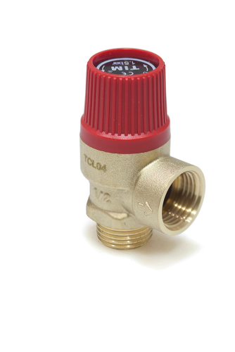 Клапан предохранительный TIM 1/2" вр/нар 6bar фото в интернет-магазине САНТЕХСИТИ