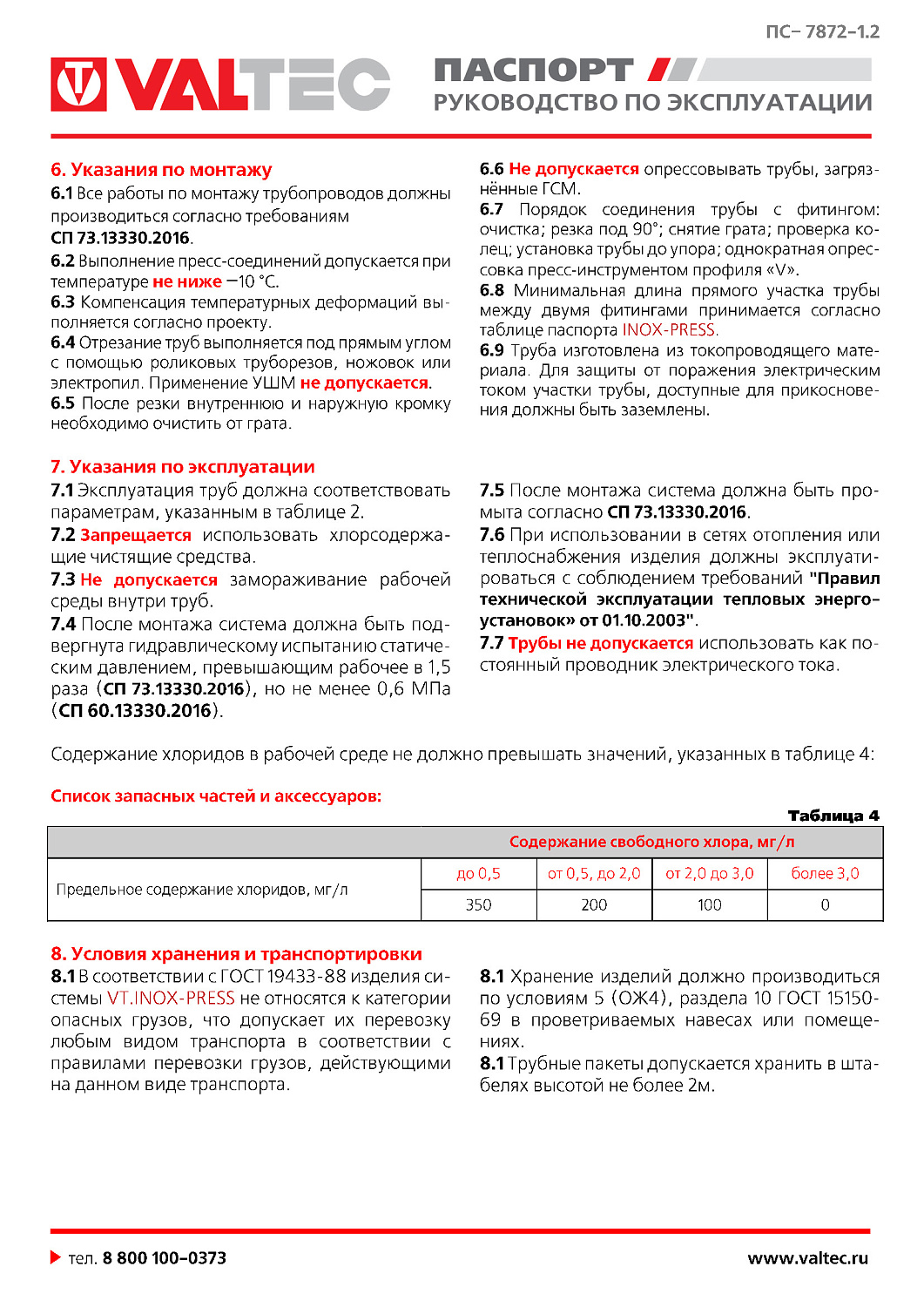 Нержавеющая сталь VALTEC Труба 28х1.2мм (20м) фото в интернет-магазине САНТЕХСИТИ