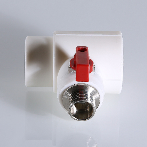 PPr VALTEC Тройник коллекторный 40х1/2" нр с шаровым краном (конус) фото в интернет-магазине САНТЕХСИТИ