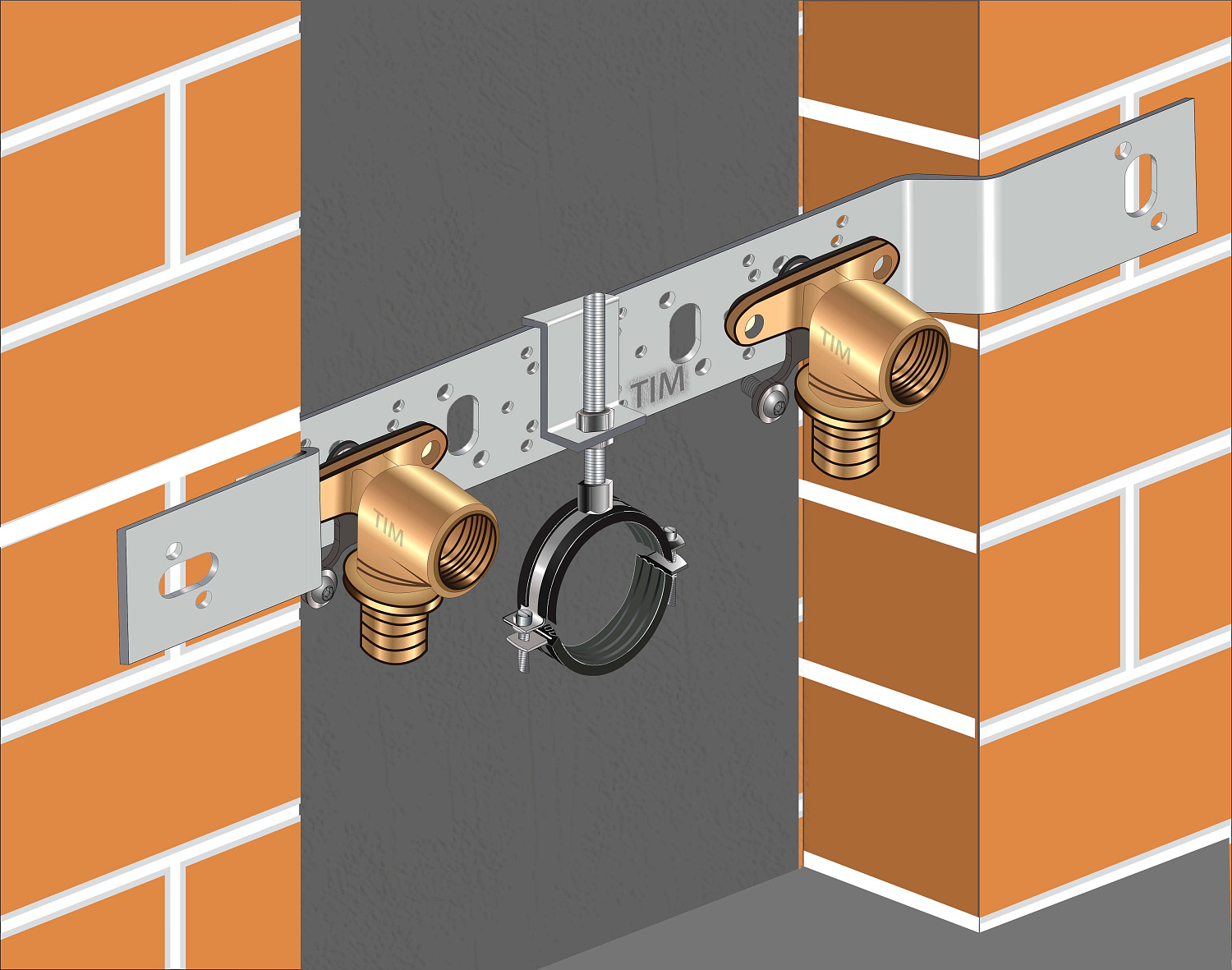 Установочная планка TIM тип 0-75-150 корот. FZ075/150R фото в интернет-магазине САНТЕХСИТИ