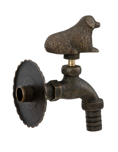 Кран SANTERA декор. с нос. Собака "бронза" 1/2" фото в интернет-магазине САНТЕХСИТИ
