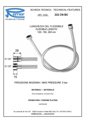 шланг душ и-к пвх RR332CNBC 1.5м _3
