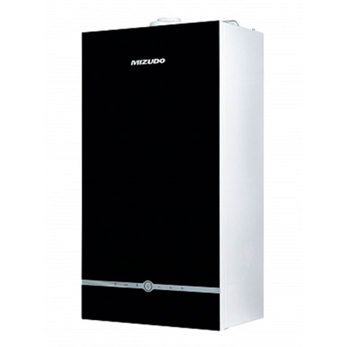 Котел газовый настенный MIZUDO GB M24Т pro 2-х конт. с шиной OT, стеклянная сенсорная панель, черная фото в интернет-магазине САНТЕХСИТИ