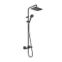Hansgrohe Vernis Shape Душевая стойка с верхним душем 230 1jet с термостатом, цвет: матовый черный фото в интернет-магазине САНТЕХСИТИ