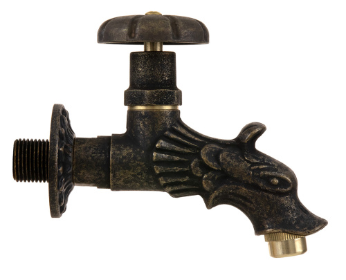 Кран SANTERA декор. с нос. вентильный "дракон" 1/2" фото в интернет-магазине САНТЕХСИТИ