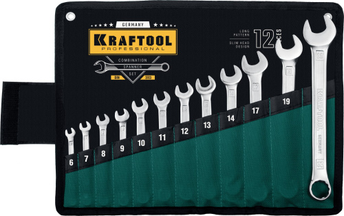 KRAFTOOL  12 шт, 6 - 22 мм, набор комбинированных гаечных ключей (27079-H12) фото в интернет-магазине САНТЕХСИТИ
