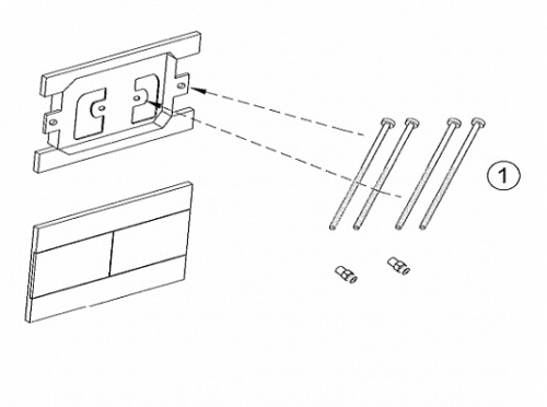 Кнопка смыва Jacob Delafon хром фото в интернет-магазине САНТЕХСИТИ