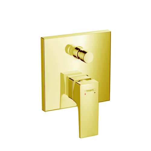 Hansgrohe Metropol Встраиваемый смеситель для ванны с переключателем, внешняя часть, цвет: золото фото в интернет-магазине САНТЕХСИТИ