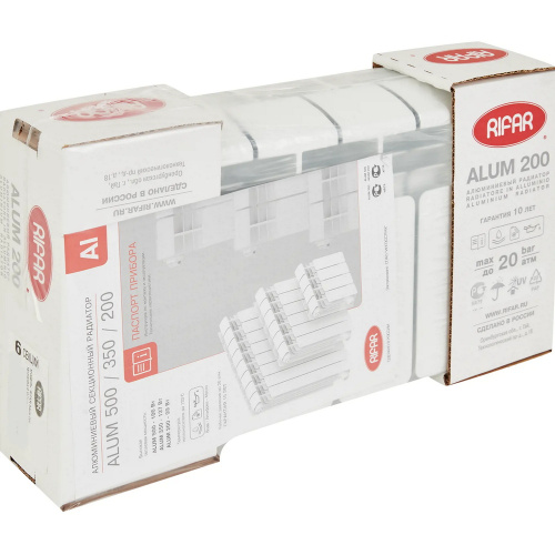 Радиатор алюминиевый RIFAR ALUM 200 6 секций фото в интернет-магазине САНТЕХСИТИ