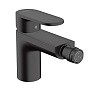 Hansgrohe Vernis Blend Blen Смеситель для биде, однорычажный, с донным клапаном, цвет: матовый черный фото в интернет-магазине САНТЕХСИТИ