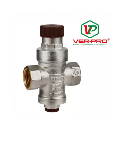 Редуктор давления VIEIR VP66 поршневой 3/4" с выходом под манометр фото в интернет-магазине САНТЕХСИТИ