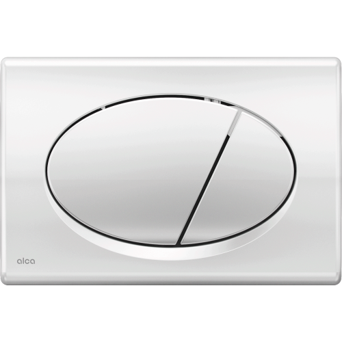 Комплект инсталляции для унитаза ALCAPLAST с хром. глянцевой кнопкой M71 овал. кнопки фото в интернет-магазине САНТЕХСИТИ