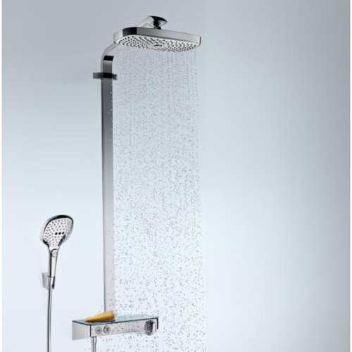 Hansgrohe Raindance Select E 300 Showerpipe Душевая система, с верхним душем 30х19см., ручным дешем, и термостатическим смесителем, цвет: хром фото в интернет-магазине САНТЕХСИТИ