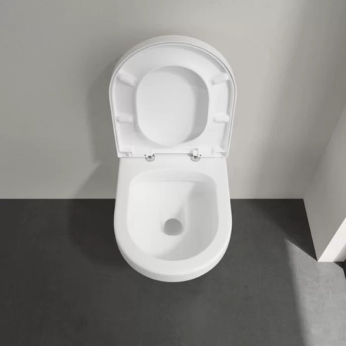 Villeroy&Boch Architectura Унитаз подвесной 370*530*330, безободковый, в комплекте сиденье c микролифтом, цвет альпийский белый фото в интернет-магазине САНТЕХСИТИ