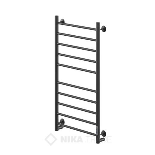 Полотенцесушитель НИКА с греющим кабелем WAY II 100/50 U (RAL9005 mat) фото в интернет-магазине САНТЕХСИТИ