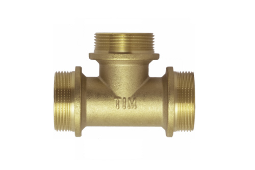 Резьбовой фитинг TIM Тройник (латун.) 3/4" нар-нар-нар фото в интернет-магазине САНТЕХСИТИ