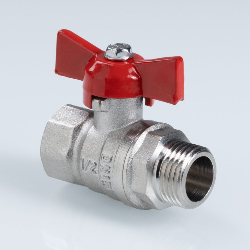Кран шаровой VALTEC СТАНДАРТ ГОСТ 1/2" бабочка вн.-нар. (PN40) фото в интернет-магазине САНТЕХСИТИ