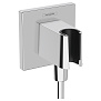 Hansgrohe Держатель ручного душа с выводом, цвет: хром фото в интернет-магазине САНТЕХСИТИ
