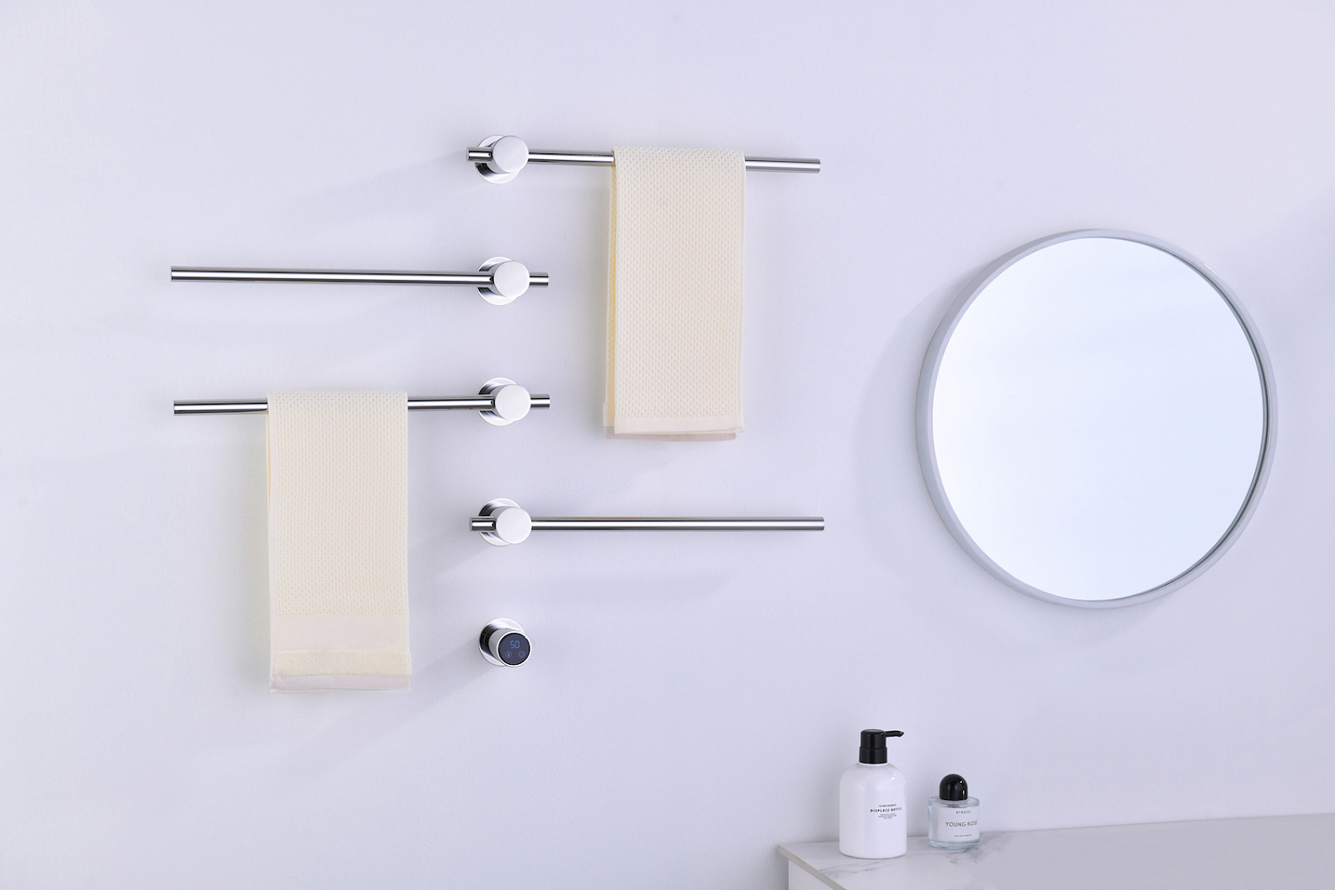 Полотенцесушитель электрический, встроенный Timo Saona 040/00SM хром фото в интернет-магазине САНТЕХСИТИ