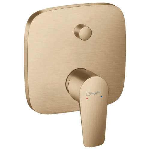 Hansgrohe Talis E Смеситель для ванны, встраиваемый, с переключателем потоков, внешняя часть, цвет: шлифованная бронза фото в интернет-магазине САНТЕХСИТИ