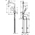 Hansgrohe Metris M71 Смеситель для кухни, на 1 отв, поворотный излив: 23.5см с вытяжным душем, 2jet, h: 33.3см, sBox, цвет: нержавейка фото в интернет-магазине САНТЕХСИТИ