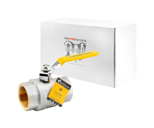 Кран шаровой Profactor для газа 11/2" вн.-вн. стальная рукоятка (3/18) фото в интернет-магазине САНТЕХСИТИ