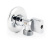 Кран шаровой PROFACTOR CHROME угловой для бытовой техники н/н 1/2" х 1/2" фото в интернет-магазине САНТЕХСИТИ