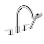Hansgrohe Vernis Shap Смеситель на край ванны, на 4 отв, цвет: хром фото в интернет-магазине САНТЕХСИТИ