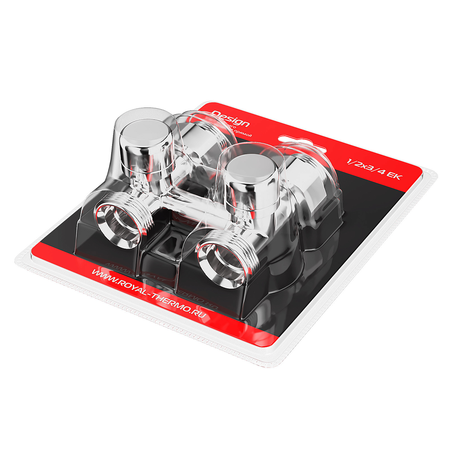 Узел нижнего подключения Royal Thermo Design прямой 1/2"х3/4"EK (хром) фото в интернет-магазине САНТЕХСИТИ