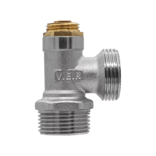 Вентиль регулировочный радиаторный VIEIR 1/2"х3/4EK (под евроконус) нижний угловой фото в интернет-магазине САНТЕХСИТИ