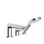 Hansgrohe Talis E Смеситель на край ванны, на 3 отв., с ручным душем, цвет: хром фото в интернет-магазине САНТЕХСИТИ