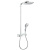 Hansgrohe Raindance Душевой гарнитур, в набор входят: верхний душ Raindance Select 300 3 jet с шарнирным соединением и QuickClean 2 типа струи: Rain: широкая дождевая струя. RainAir: объемная дождевая струя с технологией AIRPower, термо фото в интернет-магазине САНТЕХСИТИ