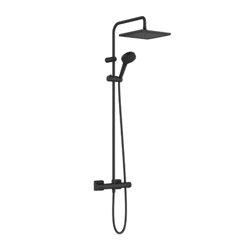 Hansgrohe Vernis Shape Душевая система, с термостатом, цвет: черный матовый фото в интернет-магазине САНТЕХСИТИ