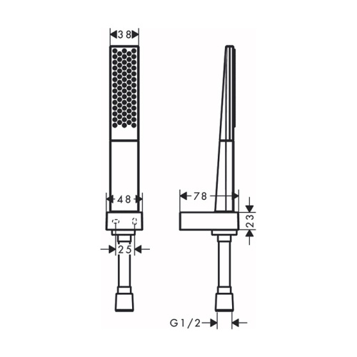 Hansgrohe Rainfinity Ручной душ с гибким шлангом 125 см, цвет: белый матовый фото в интернет-магазине САНТЕХСИТИ