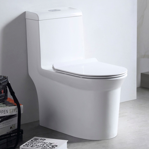 Унитаз-моноблок SM9610R безободковый, сиденье тонкое ДП, арматура (с гофрой и подводкой) фото в интернет-магазине САНТЕХСИТИ