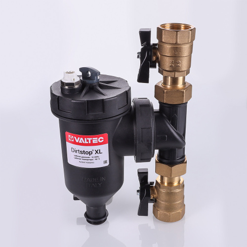 Фильтр-дешламатор VALTEC с пластиковым корпусом (Dirstop XL) 1" фото в интернет-магазине САНТЕХСИТИ