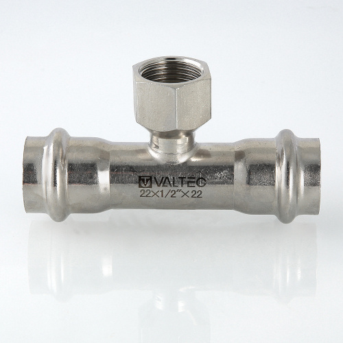 Фитинг нержавеющая сталь VALTEC Тройник с вн.р. 28х3/4" фото в интернет-магазине САНТЕХСИТИ