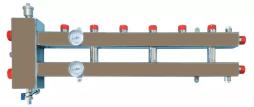 Коллектор с гидроразделителем VIEIR из нерж. стали VHSK25-3.1-A 70 кВт 3+1 контур фото в интернет-магазине САНТЕХСИТИ