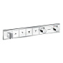 Hansgrohe RainSelect Смеситель для душа, термостатический, 4 источника, СМ, внешняя часть, цвет: хром/белый фото в интернет-магазине САНТЕХСИТИ