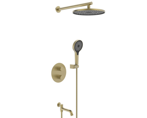 Душевая система "Подсолнух" 3-х функциональная, поворотный излив VIEIR V25003-3S фото в интернет-магазине САНТЕХСИТИ