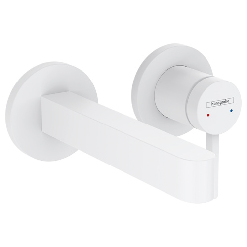 Hansgrohe Finoris Смеситель для раковины, встраиваемый, излив: 16.8см., внешняя часть, цвет: белый матовый фото в интернет-магазине САНТЕХСИТИ